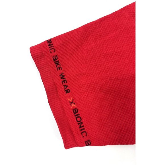 X-Bionic Cycling Jersey Mens Size XL 3/4 Zip Red Pockets Made In Italy - Picture 12 of 12